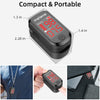 Pulse Oximeter Fingertip, Blood Oxygen Saturation Monitor Heart Rate Monitor Meter, Portable Spo2 Oximeter with 2 Batteries and Lanyard (Classic Matte Black)